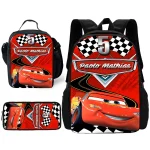 Ensemble de sacs à dos d'école Racing Lightning McQueens pour enfants
